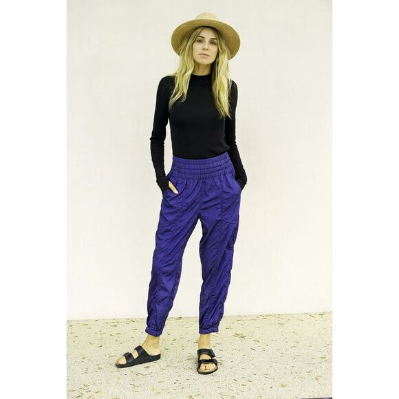 FP Movement Free People Purple Dance Joggers Sweatpants Pants Women's Size Large - Picture 1 of 7